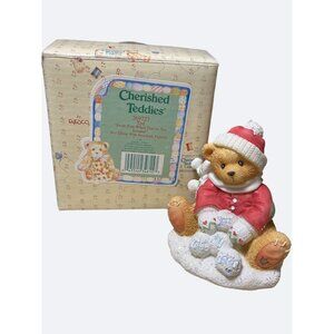 CHERISHED TEDDIES FIGURINE TED SNOW FUN WHEN YOU'RE NOT AROUND NIB 269727